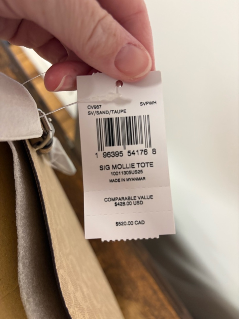 Coach Beige Signature Mollie Jacquard Tote - Picture 3 of 8